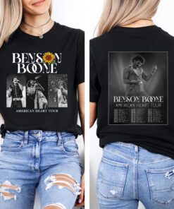 Benson Boone Vintage Shirt , Tour Album 2025 Concert Gift Unisex, Benson Boone Concert Shirt, America Heart Tour Shirt, Benson Boone Tour