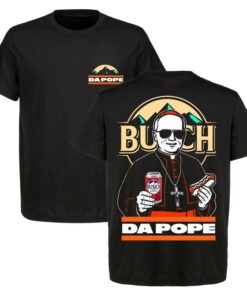 Busch Light Apple Da Pope Shirts , Funny Chicago Hot Dog & Beer Graphic, Bold Statement Tee for Urban Vibes