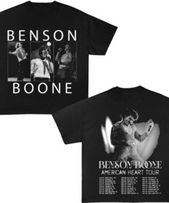 Benson Boone B&W American Heart Tour Shirt,Benson Boone tshirt,Boone tour,Benson Boone Merch,Beautiful things,Concert Shirt
