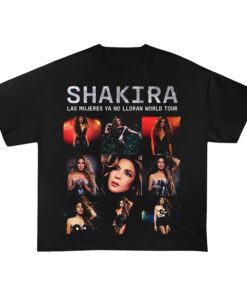 SHAKIRA LAS MUJERES ya no lloran world tour 2025, discography shakira t-shirt, shakira album covers t-shirt, shakira concert merch t-shirt