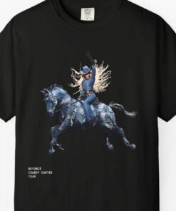 Yoncé Cowboy Denim Carter Tour Tee | Beyhive Fan Shirt | Chardoneigh Horse | Merch | Concert Outfit | Comfort Colors | Plus Size