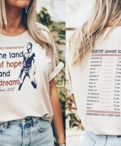 Bruce Springsteen T shirt,The Land of Hope and Dreams 2025 Tour Tee Unisex, The Boss Fan Shirt, Bruce Springsteen Guitar T-shirt Band Tee