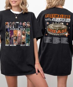 Post Malone Jelly Roll 2025 Tour Shirt, Big Ass Stadium Tour, Concert Tour Music Western 2025,Post Malone Rap Music Shirt, Posty 2025 Tour