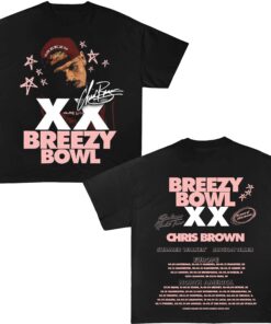Chris Brown Tour Shirt, 2025 Chris Brown Tour Breezy Bowl XX T-Shirt, Chris Brown Graphic Shirt, Chris Brown Fan Gift Tee, Chris Brown Merch