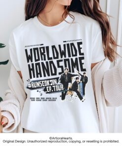 Jin Concert T-Shirt 2025 – Worldwide Handsome Tour Tee | BTS Jin Tour Shirt | RunSeokJin Kpop Merch