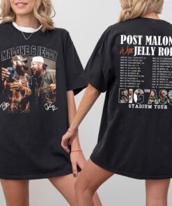 Post Malone Jelly Roll 2025 Tour Shirt, Big Ass Stadium Tour, Concert Tour Music Western 2025,Post Malone Rap Music Shirt, Posty 2025 Tour