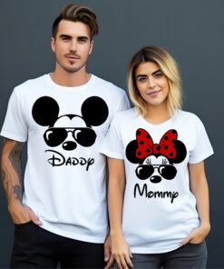 Personalized Family Disneyland T-shirt, Group Family Holiday Vacation, Mickey Minnie Custom Name Text T-shirt, Adult Unisex Kids Tee Top