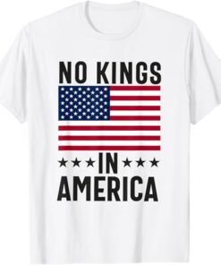 No kings in america flag Protest Save Democracy shirt