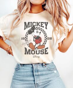 Vintage Mickey Mouse Shirt, Disney Mickey 1928 T-Shirt, Retro Mickey Shirt, Disney Trip Shirt, Checkered Mickey Shirt