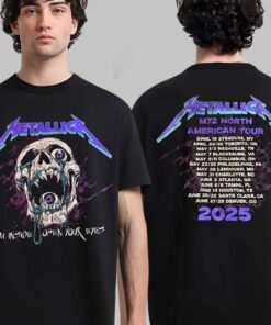 Metallica M72 North American Tour 2025 Tour Dates I'm Inside Open Your Eyes Skull Two Sided Unisex T-Shirt
