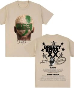 Chris Brown Tour Breezy Bowl XX 20 Years Shirt, Chris Brown Graphic Tee