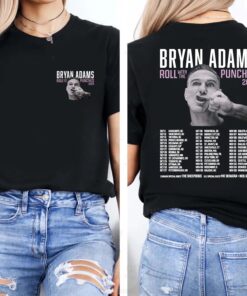 Bryan Adams Roll With The Punches Tour 2025 Shirt, Double Sided Unisex T-Shirt, Bryan Adams tour Bryan Adams Shirt