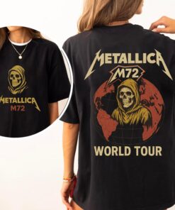 Metallica M72 World Tour Skull T-Shirt | Heavy Metal Rock Band Graphic Tee | Vintage Concert Shirt | Two Sided Metallica Shirt