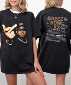 Chris Brown Vintage Middle Finger Unisex Shirt, Chris Brown Concert 2025 Shirt, Chris Brown Breezy Bowl XX Graphic Tee, Music Y2k TShirt