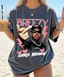 Chris Brown Tour Shirt, 2025 Chris Brown Tour middle finger Chris Brown Shirt, Chris Brown Fan Gift Tee, Chris Brown Merch