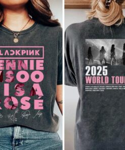 2025 Black Pink World Tour T-Shirt, Black Pink Concert Tee, Kpop Black Pink Merch, Jisoo Jennie Lisa Rose