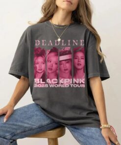 Black_Pink Deadline Tour T-Shirt, Black_Pink Shirt, Black_Pink Jennie Jisoo Rose Lisa Shirt, Black_Pink 2025 World Tour Merch