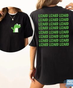 Lizard Lizard Lizard Meme Shirt, Tiktok Viral Meme Lizard Shirt, Lizard Button Meme Shirt for Him or Her, Funny Weirdcore Y2K Aesthetic Gift