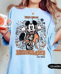 Retro Disneyland Mickey & Friends Halloween Shirt, Family Matching Disney Skeleton Tee
