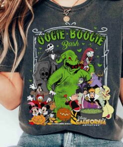 Disney Oogie Boogie Bash 2025 Shirt, Jack Sally Tee, Mickey And Friends Tee, Disney Villains Tee, Mickey's Not So Scary Party Halloween Gift