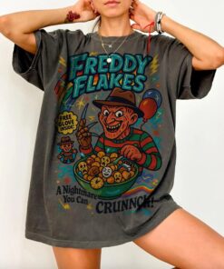 Freddy Flakes Shirt, Funny Halloween Shirt, Horror Character Shirt, Retro Horror Shirt, Halloween 2025 Shirt
