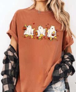 Retro Pooh Ghost Halloween Shirt, Winnie The Pooh Halloween Shirt, Spooky Season Shirt, Pooh Shirt, Cute Fall Shirt