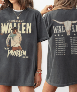 Vintage Wallen Two-sided Shirt, Country Music Morgan T-Shirt, If I'm The Problem Top, Music Tour 2025 Tee