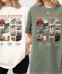 Jonas Brothers T-Shirt, Albums 20th Anniversary Of Jonas Shirt, Living The Dream Tour 2025 Tee