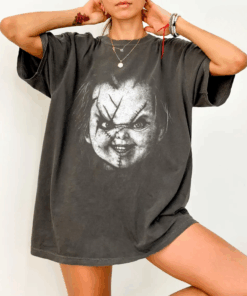 Retro Chucky Horror Movie Characters Halloween T-Shirt, Horror Move Vintage 90s Tee, Chucky Shirt, Horror Character Top