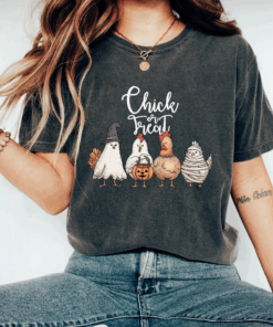 Chick Or Treat Shirt, Halloween T-Shirt, Cute Halloween Gift, Fall Chicken Tee