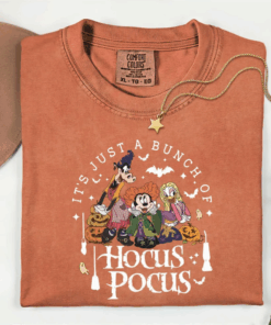 Halloween Minnie Mouse Hocus Pocus T-Shirt, It's Just A Bunch Of Hocus Pocus Tee, Sanderson Sisters Shirt, Halloween Top