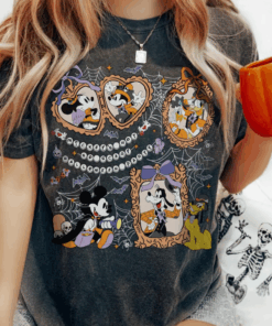 Coquette Mickey Halloween Shirt, Mickey & Friends Spooky Tee, Not So Scary Party T-Shirt, Disneyland Trip Halloween Top