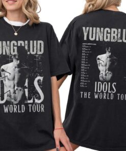 Yungblud Idols World Tour Shirt, 2025 Concert Dates Tee, Rock Artist Tour Merch, Grunge Aesthetic Music Fan Shirt