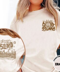 Spooky Island Tee, Retro Spooky Island Halloween Movie Shirt, Disco Skull T-Shirt, 90s Nostalgia Halloween, Summer Spooky Top