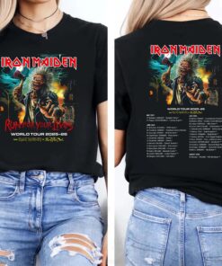 Iron Maiden Tour 2025-26 T-Shirt, Run for Your Lives Tour 2025 with Tour Dates, Unisex Shirt Heavy Metal