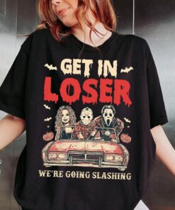 Get In Loser We're Going Slashing Shirt, Horror Halloween Sweatshirt, The Slayers, Retro Halloween, Horror Movie Characters