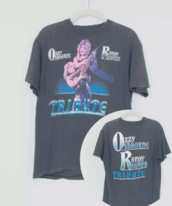 Vintage Graphic 1987 Ozzy Osbourne Randy Rhoads Tribute T-Shirt Double Sides