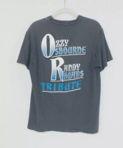 Vintage Graphic 1987 Ozzy Osbourne Randy Rhoads Tribute T-Shirt Double Sides