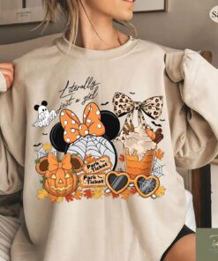 Disney Literally Just A Girl Halloween Shirt, Minnie Bow Coffee Tee, Disney Pumpkin Fall Shirt, Disneyland Halloween Tee, Disney Girls Trip