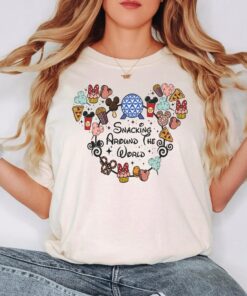 Snacking Around The World Tee, Epcot Food And Wine Festival Shirt, Disney Vacation Outfit, Foodie Hobby Apparel, World Traveler Souvenir Tee
