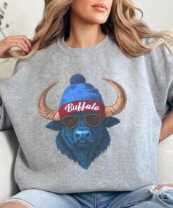 Buffalo Football Sweatshirt, Retro Sports Fan Shirt, Trendy Game Day Gift Tee, Buffalo Mascot Sweatshirt, Buffalo Football Fan Shirt