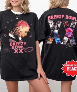 Chris Brown Breezy Bowl XX 2025 Pink Version 2 Side Shirt, Concert Retro Shirt, Chris Brown Breezy Tee, Music Y2k T-Shirt