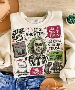 Green Beetle Halloween Movie Shirt, You’re The Ghost With The Most, Never Trust The Living Halloween Sweatshirt