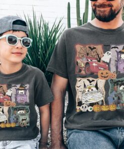 Vintage Cars Movie Characters Halloween Shirt, Disney Pixar Cars Halloween Tee, McQueen Halloween Top