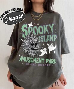 Retro Spooky Island Shirt, Disco Skull Cartoon Halloween Movie T Shirt, The 90s SDWAY Tee, Halloween Skeleton Gift