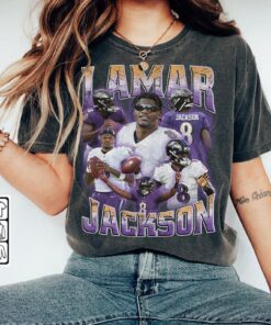 Lamar Jackson Baltimore Ravens Shirt, 90s Vintage Football Fan Gift, Unisex Christmas Present