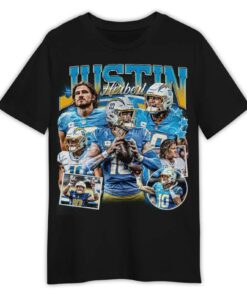 Justin Herbert Shirt, Football American Graphic Vintage, 90s Bootleg Inspired Gift Fan Unisex Shirt, Hoodie, Sweatshirt