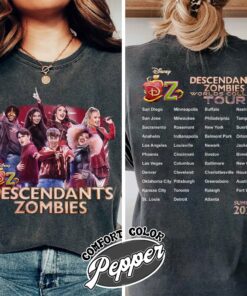Disney Descendants Zombies Worlds Collide Tour 2-sided T-Shirt, Disneyland Summer Tour 2025 Shirt, Zombies Tour Summer Music Festival