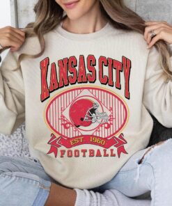 Kansas City Football 90s Style Shirt, Kansas City Football Crewneck Sweatshirt, Vintage Football Shirt, Kansas City Fan Gifts