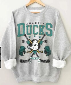 Anaheim Ducks Vintage 90s Sweatshirt, Ice Hockey Shirt, Ice Hockey Crewneck, Anaheim Ducks Fan Gift Unisex Hoodie